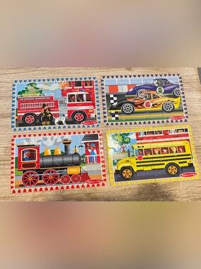 Melissa & Doug Jigsaw Puzzles in a box-Vehicles